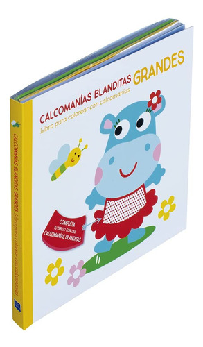 Libro De Calcomanías Blanditas Grandes. Hipopótamo