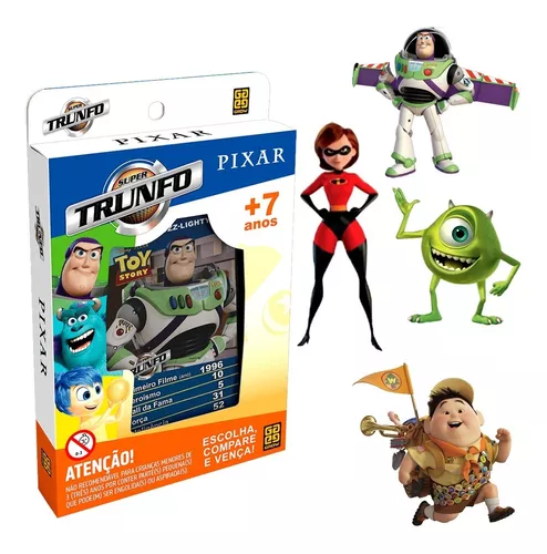 Jogo Super Trunfo Pixar C/32 Cartas – Grow 03959 - Papelaria Criativa
