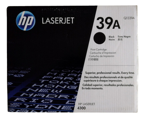 Toner Hp Q1339a 39a Black- Original 4300-novo