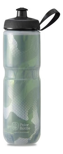 Garrafa Ánfora Polar, 24 onças, cores isoladas, cor verde oliva