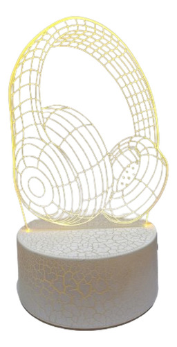 Lámpara 3d Holograma Ilusión Óptica Auriculares