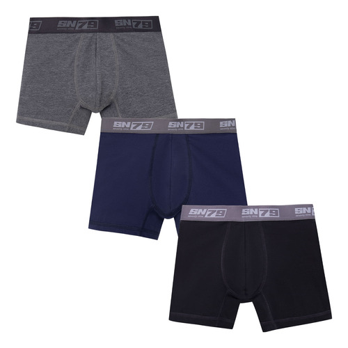 Set X3 Boxer Para Niños Azul L/g Offcorss