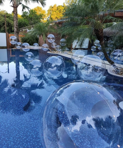 10 Unid Balão Bubble 18 Polegadas 45cm Transparente Lindos