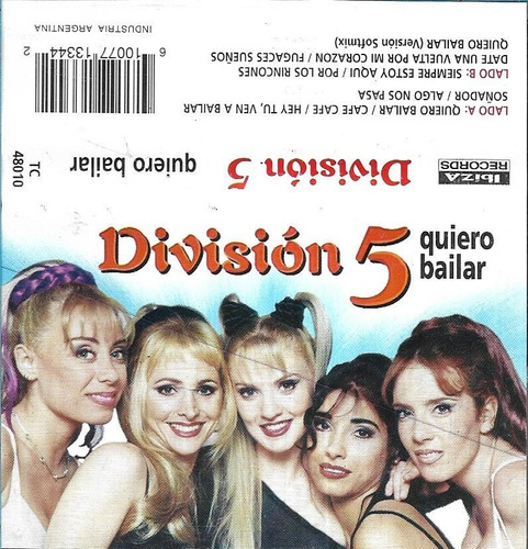 Division 5 Album Quiero Bailar Sello Ibiza Records Cassette