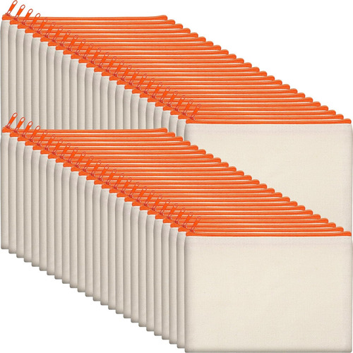 50 Pcs Sublimation Diy Blank Canvas Pencil Case Canvas ...