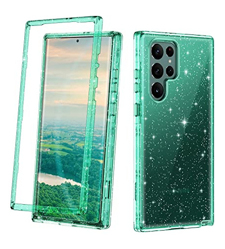 Funda Para Samsung Galaxy S22 Ultra 5g Verde/transparente Gl