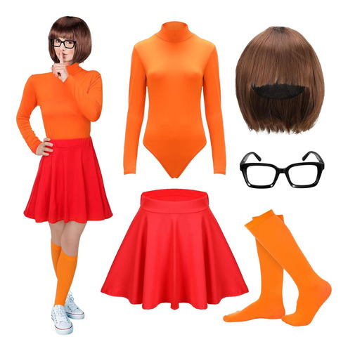 Hercicy Disfraz De Halloween Para Adulto, Color Naranja, Pel