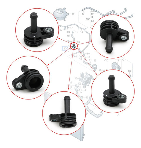 Conector Manguera Refrigeración Bomba A Tubo Audi A3 A4 A5