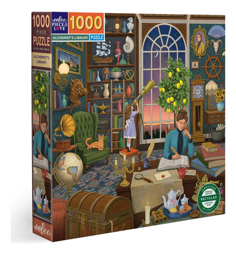 Puzzle Eeboo Piece & Love: Alchemist's Library 1000 Piezas