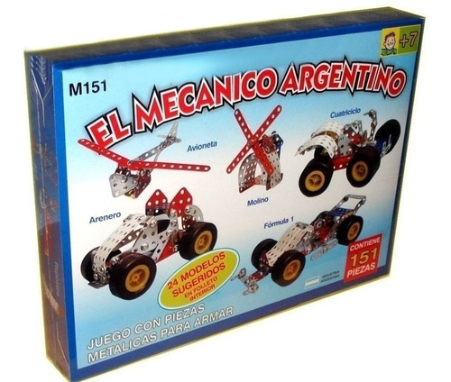 El Mecánico Argentino M151 T/ Mecano 151 Piezas Para Armar