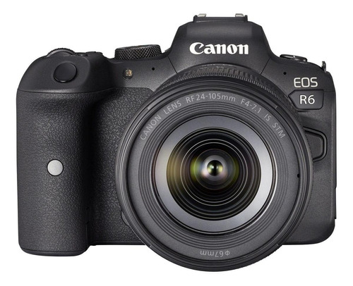  Canon EOS Kit R6 + lente 24-105mm IS STM mirrorless cor  preto