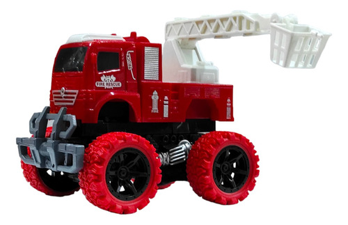 Camion Bombero Monster Truck 4x4  A Friccion 