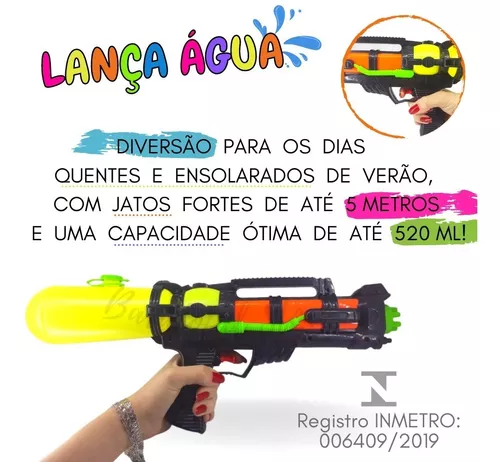 Kit 2 Lança Água Arminha Arma Pistola Brinquedo Water