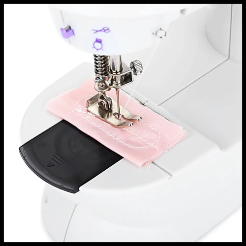Mini Máquina De Coser Portátil Recta Electrónica Luz Y Pedal