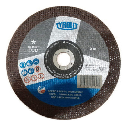 Disco Corte Tyrolit Basic Eco 115 X 1,6 Mm X Un 