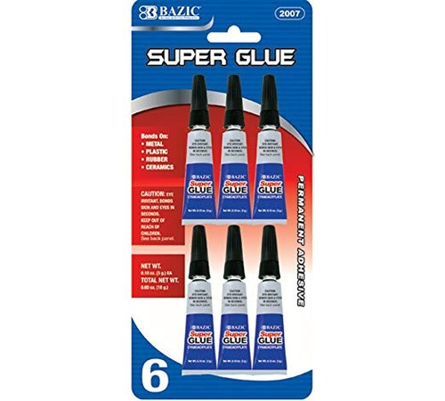 Bazic 3g / 0,10 Oz. Super Glue (6 / Pack)