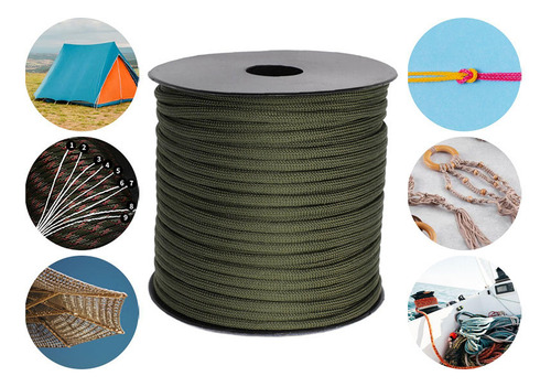 Cuerda Paracord De 9 Hebras, Accesorios De Cuerda Para Verde