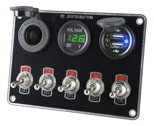 comprar Panel De Interruptores De Barco De 5 Bandas Para Luz Verde