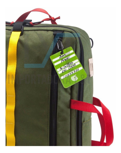 Imagen 2 de 7 de Tarjetas Marbetes Pvc Valijas Equipaje Doble Faz Pack 200u