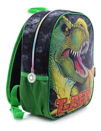 Mochila Escolar Dinosaurio 12 Jardín Phi Phi Toys Bags Color Verde