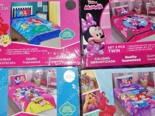 Sabanas Infantiles Princesa 1,5 Plaza De Algodon