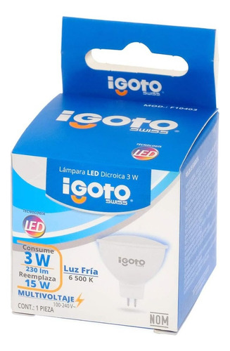 80 Pzs Foco Led Mr16 Gu5.3 3w Luz Fría