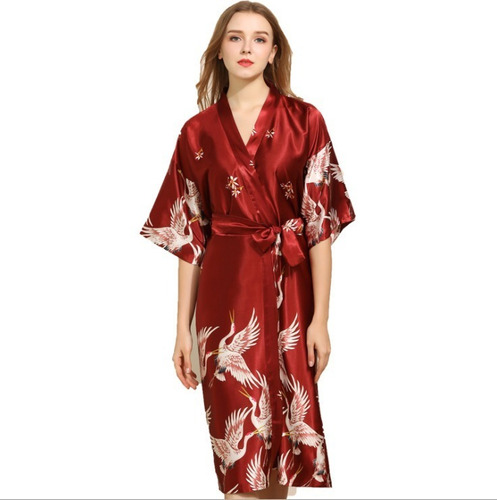 Camisón De Mujer Verano Camisón De Mujer Kimono De Seda Bata
