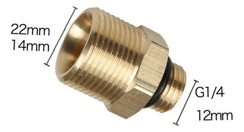 1pc Car Washer Adapter 1/4\\\ To M22 Foam Lance Pressure