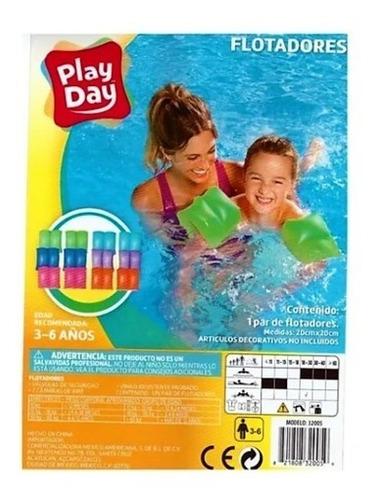 Flotadores Play Day Paquete Con 12 Pares