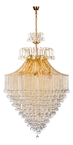 Candil Colgante Gamalux Venecia Cristal Hq K9 De 18 Luces