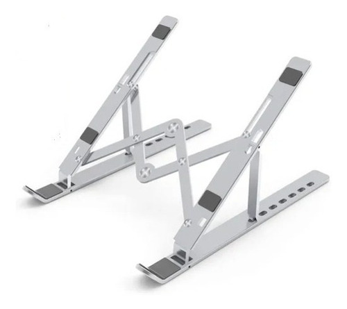 Soporte Vertical De Alumnio Notebook Macbook Laptop Plateado