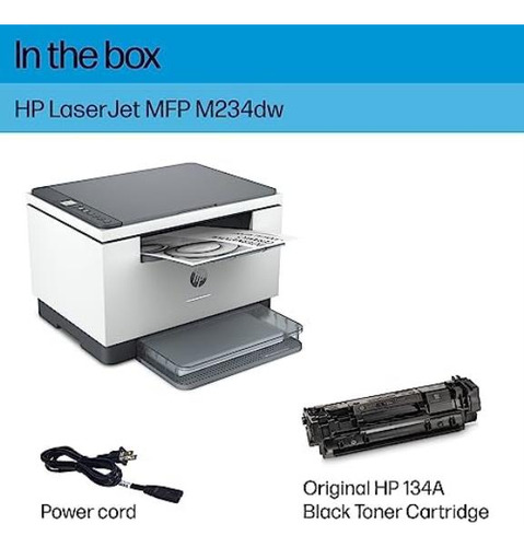 Impresora Todo En Uno Inalámbrica Hp Laserjet Mfp M234dw En