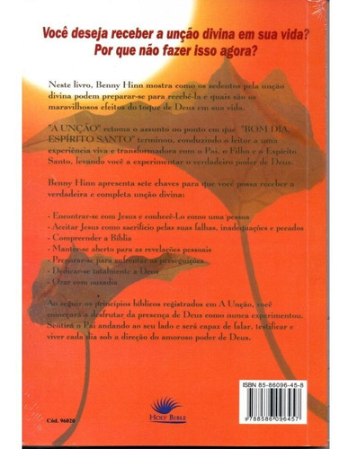 Livro A Unção - Benny Hinn (pocket) | Parcelamento sem juros Livro A Unção - Benny Hinn (pocket) | Parcelamento sem juros