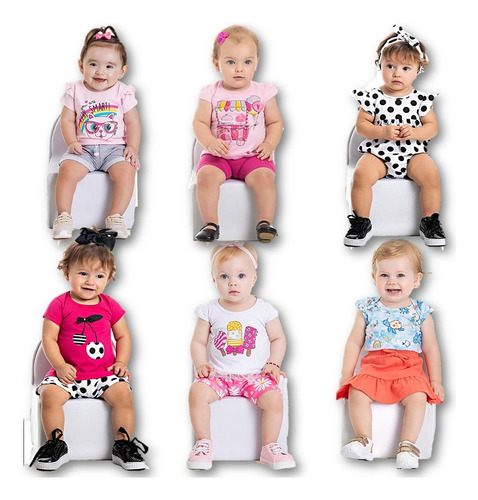 Kit 6 Conjunto Infantil Menina Atacado Roupa Barato