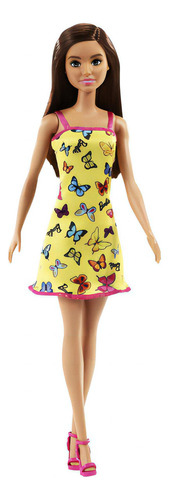 Boneca Barbie Fashion Vestido Amarelo Borboleta Mattel