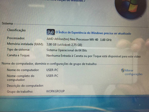 Notebook Toshiba Satellite T 135 Amd