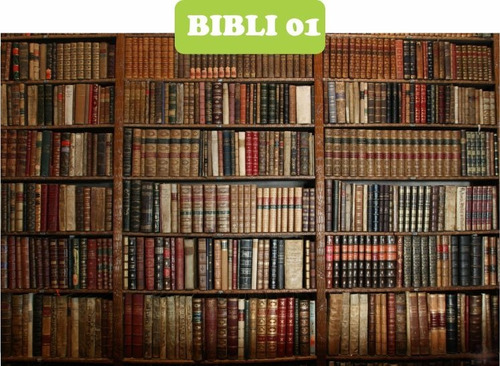 Imagem 3 de 5 de Auto Adesivo Decorativo Parede Livros Biblioteca 4m²