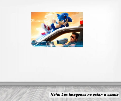 Vinil Sticker Pared 30cm Lado Sonic The Hedgehog Modld0028