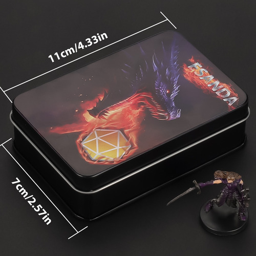 7 Piezas De Dados De Juego De Rol Para Dnd, Estampado De Dra