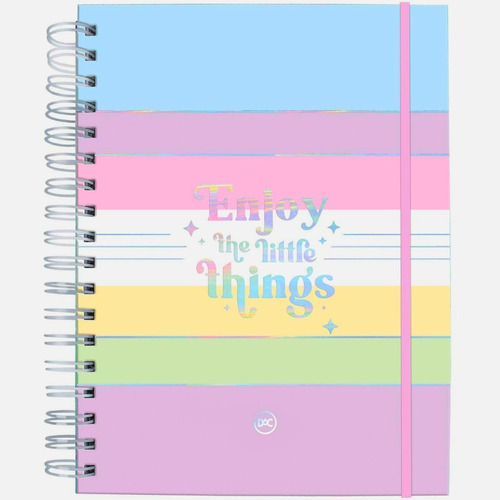  DAC Caderno Feminino, Caderno Inteligente, Caderno Argolado, Fichário Caderno grande Inteligente Feminino 80 folhas  linguagem, folhas coloridas 10 assuntos unidade x 1 27.5cm x 20cm caderno inteligente