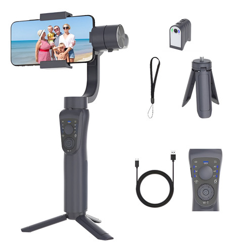 Estabilizador Gimbal S5b Pro + Modulo De Ai , Cardán De 3 Ejes Para Smartphone, Color Negro - Captura Videos Suaves Y Profesionales Con Bluetooth Ai Track Y Trípode