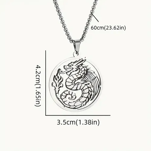 カオス・ソルジャー ホロ Jóias Dragão Japonês Pingente Colar Amuleto De Aço Zxz