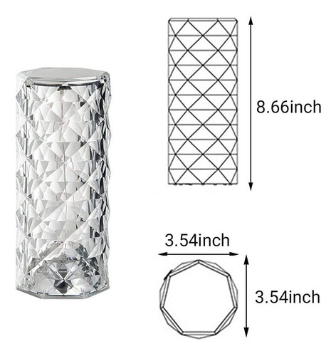 Zz Lámpara De Cristal, Luz De Mesa Decorativa Con Control