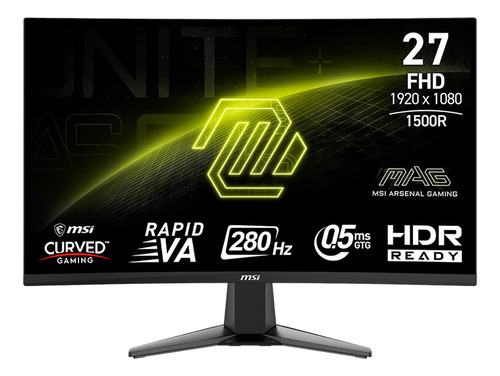 Monitor Gamer Curvo 27 Msi Mag 276cxf 0.5ms 280hz Rapid Va
