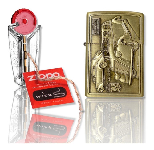 Kit Zippo / Mecha Piedra + Encendedor Tipo Zippo / Carro B02