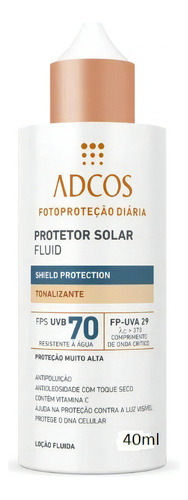 Protetor Solar Fluid Fps 70 Tonalizante Vitamina C Adcos