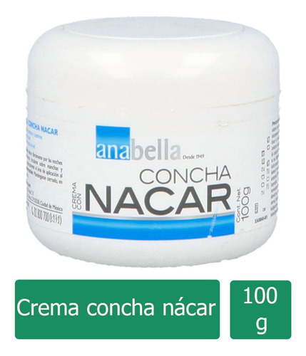 Anabella Crema Concha Nácar Tarro Con 100 G