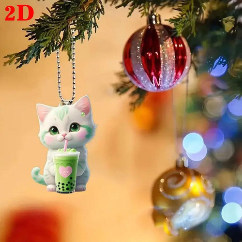 Llavero Con Espejo Retrovisor De Coche Y Cute Cats Decora 40