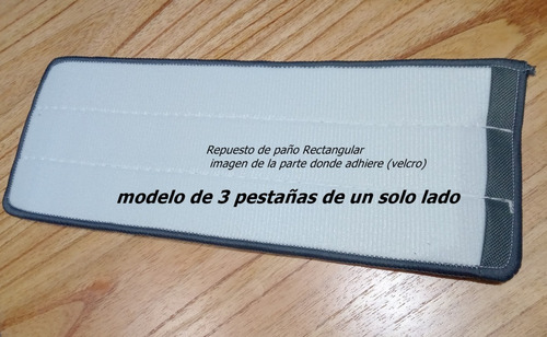 Repuesto Microfibra Paño Mopa Ultraplana Pack X 3 Unidades