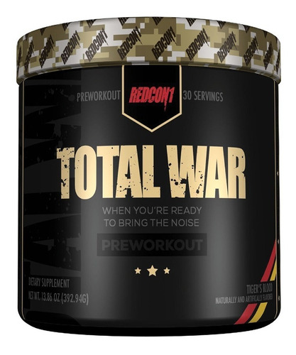 Total War Redcon1 Pre Workout 30 Servicios Lpv Pw2 Sabor Tigers Blood